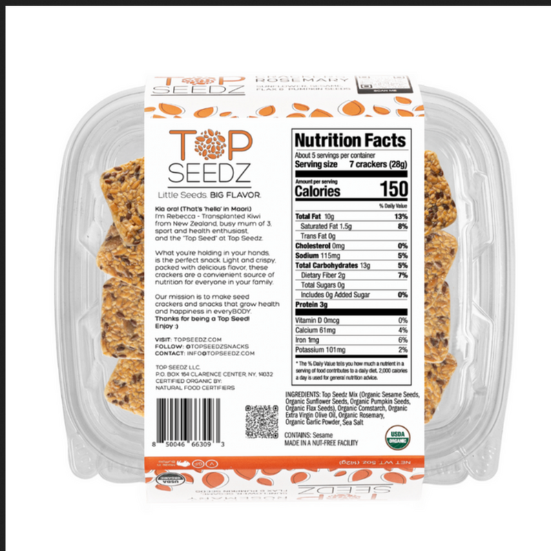 Top Seedz Rosemary Crackers-Crackers-Balderson Village Cheese Store