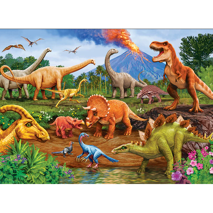 Triceratops & Friends Tray Puzzle-Jigsaw Puzzles-Balderson Village Cheese Store
