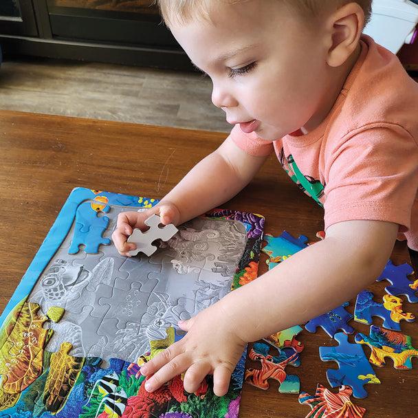 Undersea Turtle Tray Puzzle-Jigsaw Puzzles-Balderson Village Cheese Store