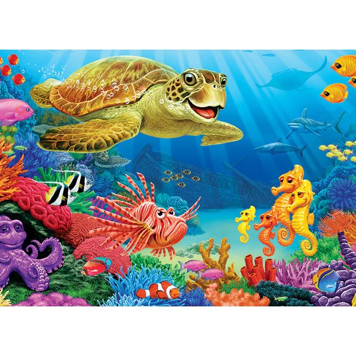 Undersea Turtle Tray Puzzle-Jigsaw Puzzles-Balderson Village Cheese Store
