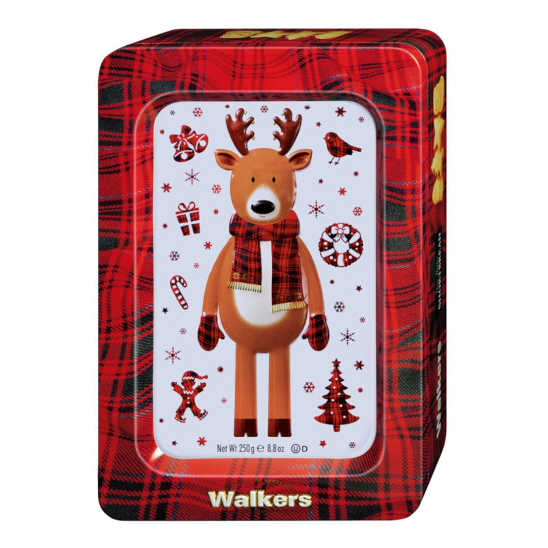 Walkers Reindeer Tin with Scottish Festive Shapes Shortbread Assortment-Cookies & Biscuits-Balderson Village Cheese Store