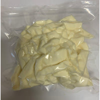 300g bag of white cheese curds, vacuum-sealed in clear plastic packaging.