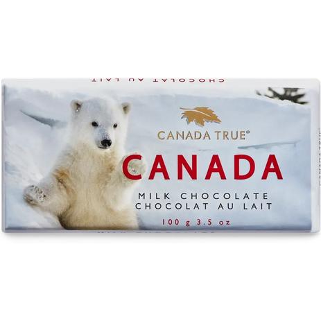 Large Canada True Milk Chocolate Bar Polar Bear-Cookies & Biscuits-Balderson Village Cheese Store