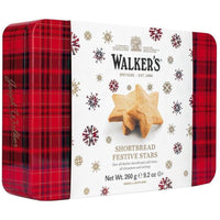 Festive Shortbread Stars Tin-Cookies & Biscuits-Balderson Village Cheese Store