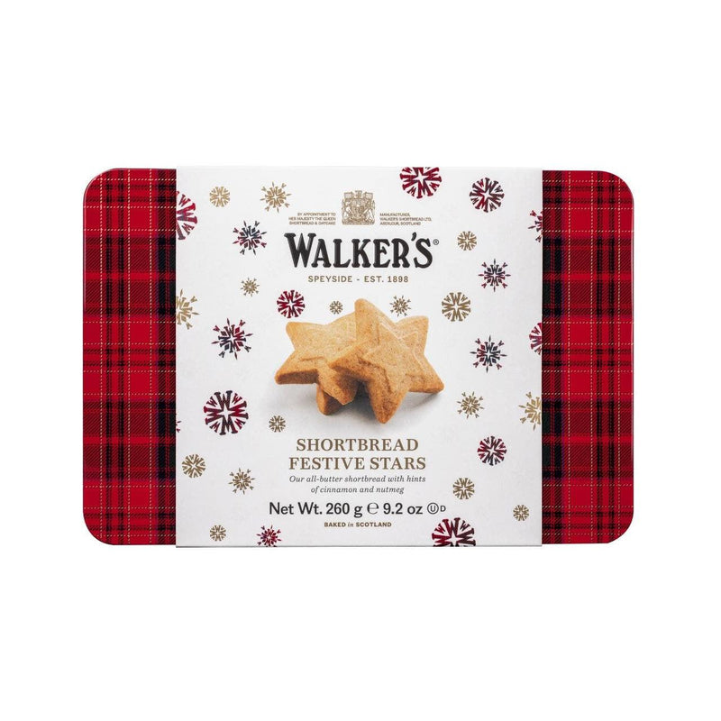 Festive Shortbread Stars Tin-Cookies & Biscuits-Balderson Village Cheese Store