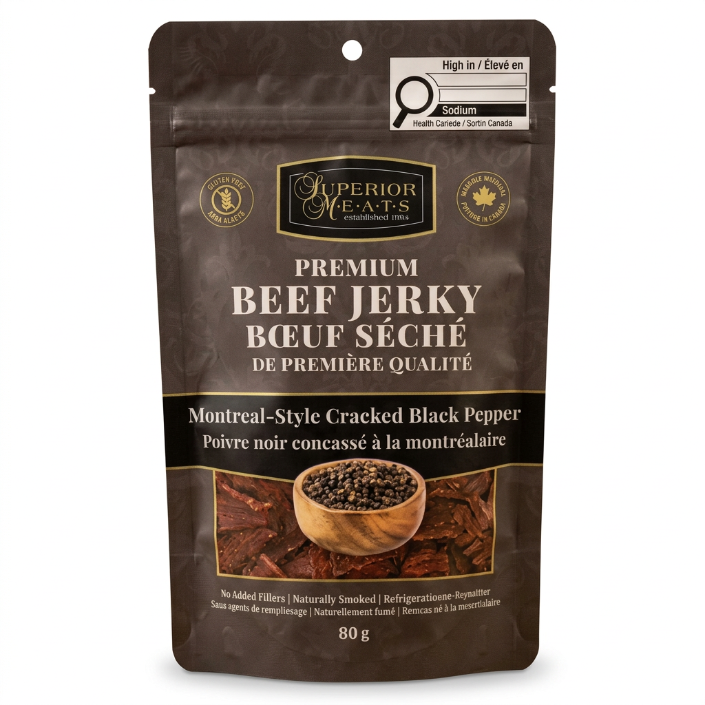 Montreal Style Cracked Black Pepper Beef Jerky