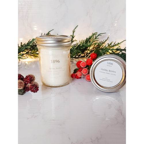 1896 Candle Co. - Holiday Berries-Candles-Balderson Village Cheese Store