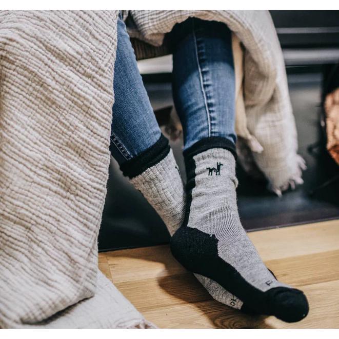 Alpaca Hiker Socks Black - Large-Socks-Balderson Village Cheese Store