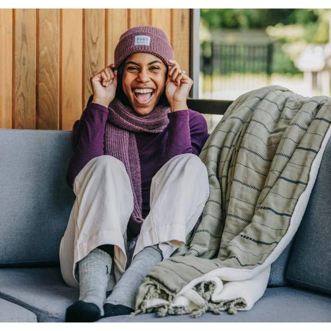 Alpaca Hiker Socks Black - Large-Socks-Balderson Village Cheese Store