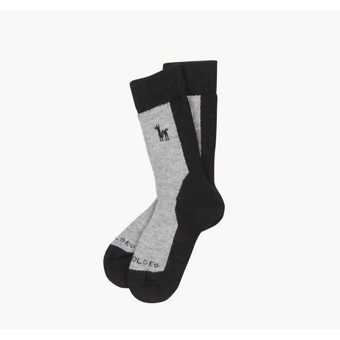 Alpaca Hiker Socks Black - Large-Socks-Balderson Village Cheese Store