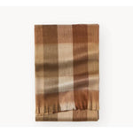 Alpaca Throw - Cinnamon Check-Blankets-Balderson Village Cheese Store