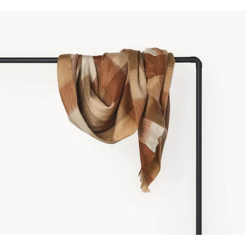 Alpaca Throw - Cinnamon Check-Blankets-Balderson Village Cheese Store