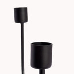 Asymmetrical Candle Holder - Black-Coffee-Balderson Village Cheese Store