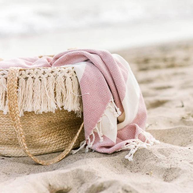 Atelier Pink Diamond Towel-Blankets-Balderson Village Cheese Store