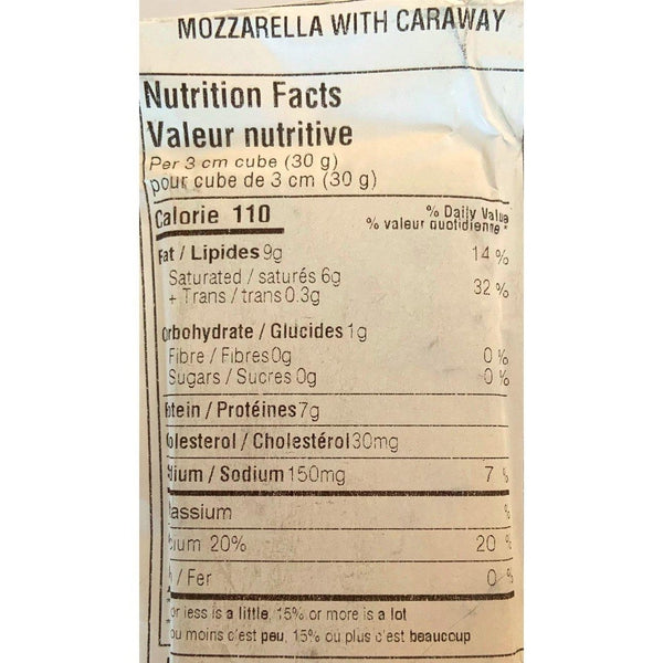 Balderson Village Mozzarella With Caraway-Mozzarella Cheese-Balderson Village Cheese Store
