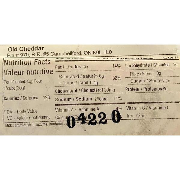 Balderson Village Old White Cheddar-Cheddar Cheese-Balderson Village Cheese Store