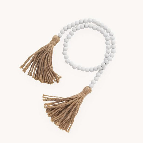 Beaded Double Tassel - White-Washer & Dryer Accessories-Balderson Village Cheese Store