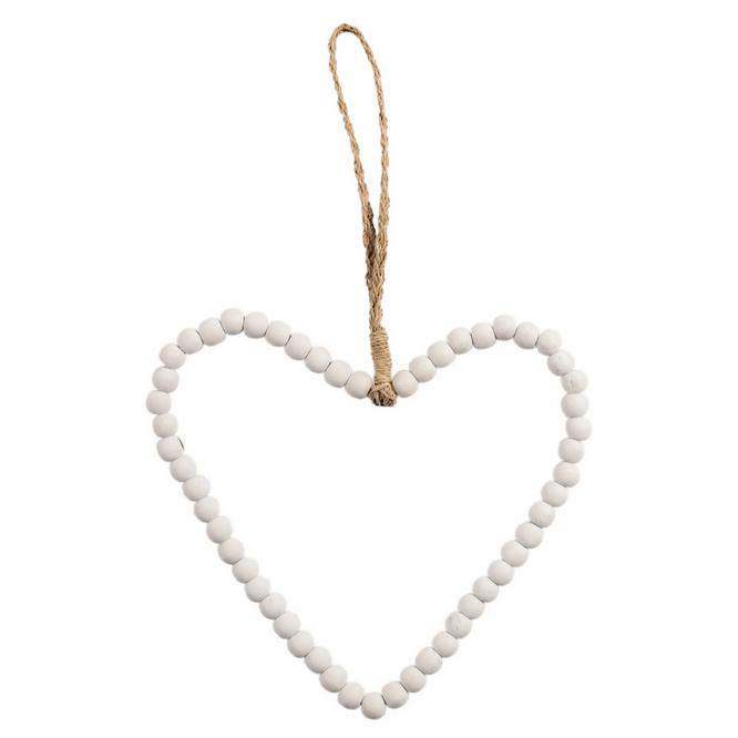 Beaded Heart - White-Washer & Dryer Accessories-Balderson Village Cheese Store