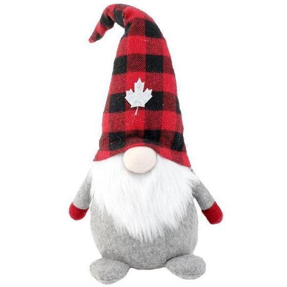 Canadian-themed Buffalo Plaid Gnome-For the Home-Balderson Village Cheese Store