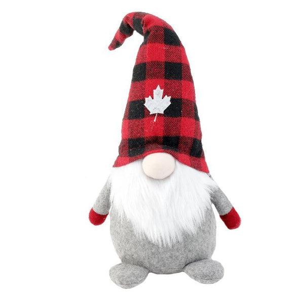 Canadian-themed Buffalo Plaid Gnome-For the Home-Balderson Village Cheese Store