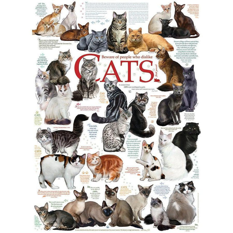 Cat Quotes Puzzle-Jigsaw Puzzles-Balderson Village Cheese Store