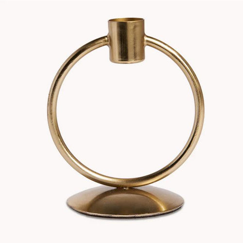 Circle Candle Holder - Gold-Coffee-Balderson Village Cheese Store