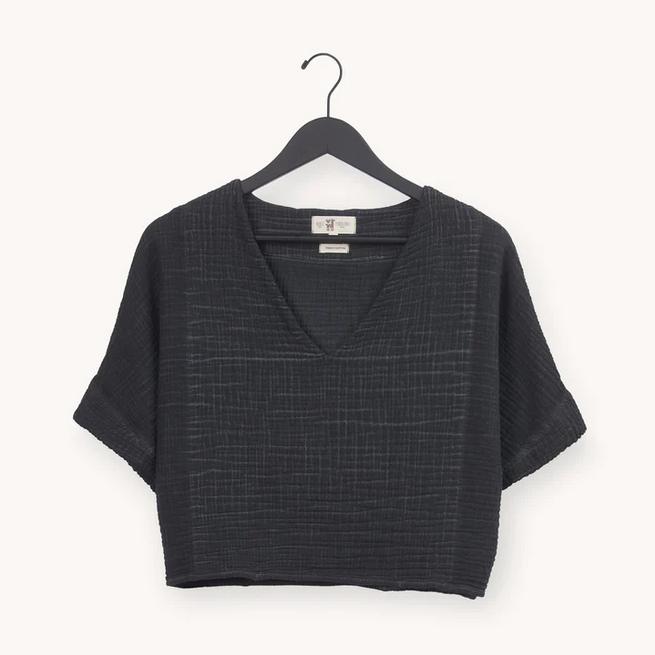 Crinkle Crop Top-Apparel & Accessories-Balderson Village Cheese Store