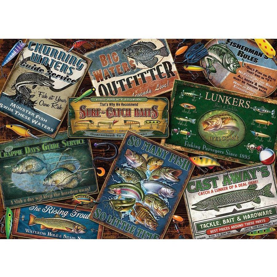 Fish Signs Puzzle-Jigsaw Puzzles-Balderson Village Cheese Store