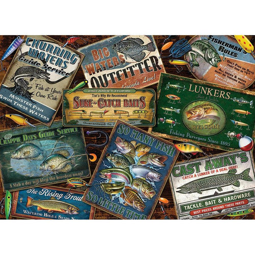 Fish Signs Puzzle-Jigsaw Puzzles-Balderson Village Cheese Store
