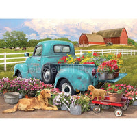 Flower Truck Puzzle-Jigsaw Puzzles-Balderson Village Cheese Store