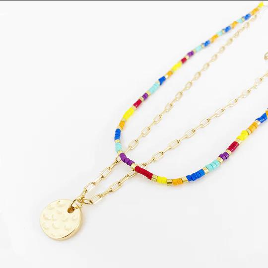 Fushia, Turquoise, Blue & Gold Anklet-Apparel & Accessories-Balderson Village Cheese Store