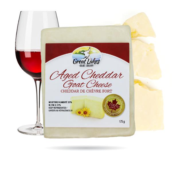 Great Lakes Aged Cheddar Goat Cheese-Goat Cheese-Balderson Village Cheese Store