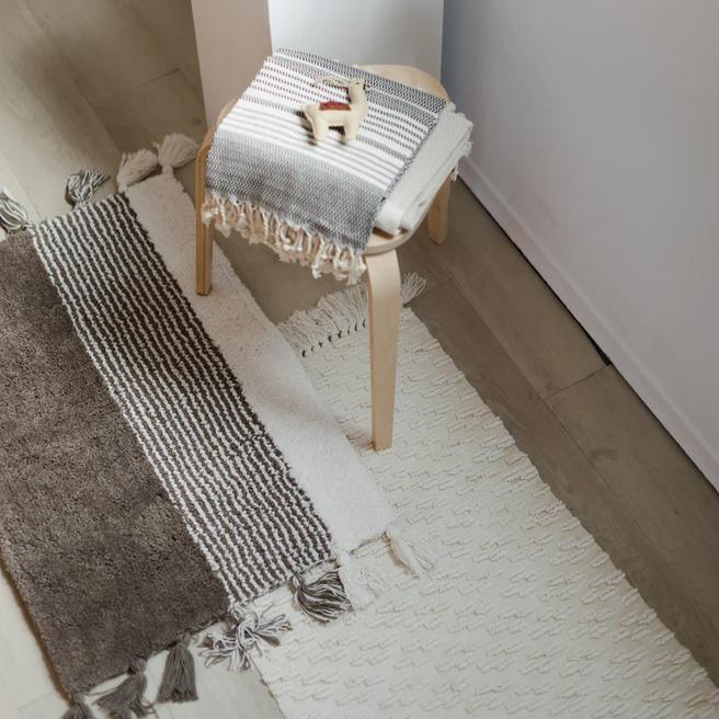 Half Thin Stripe Bath/Floor Mat-Apparel & Accessories-Balderson Village Cheese Store