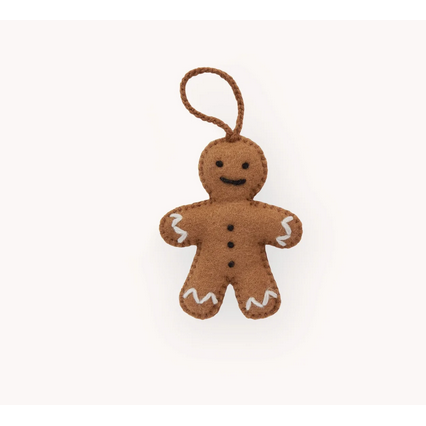 Hand Embroidered Ornament - Gingerbread Human-The Holidays-Balderson Village Cheese