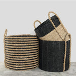 Handled Seagrass Baskets - Set of 3-Decorative Bowls-Balderson Village Cheese Store
