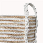 Handled Seagrass Baskets - Set of 3 White/Neutral-Decorative Bowls-Balderson Village Cheese Store