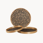 Henna Bamboo Tray - Lg-Decorative Bowls-Balderson Village Cheese Store