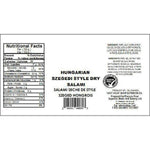 Hungarian Style Mild Dry Salami 1/2 Chub-Salami-Balderson Village Cheese