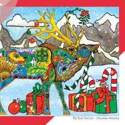 Indigenous Collections - Holiday Reindeer - 1000 Piece Puzzle-Puzzles-Balderson Village Cheese