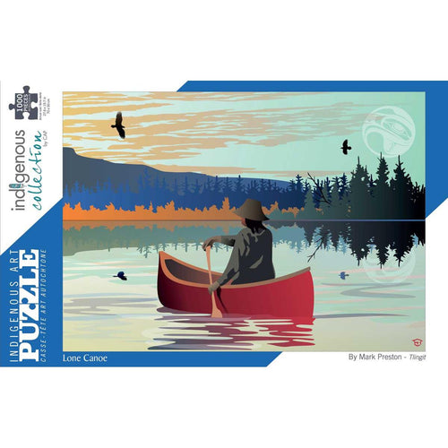Indigenous Collections - Lone Canoe Puzzle-Puzzles-Balderson Village Cheese Store