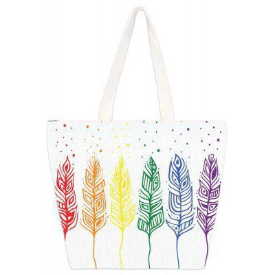 Indigenous Collections - Pride Feathers - Tote Bag-Tote Bag-Balderson Village Cheese