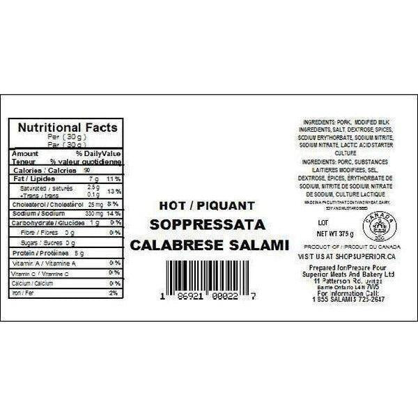 Italian Style Hot Soppressata-Salami-Balderson Village Cheese Store