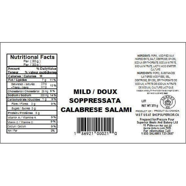 Italian Style Mild Soppressata-Salami-Balderson Village Cheese Store