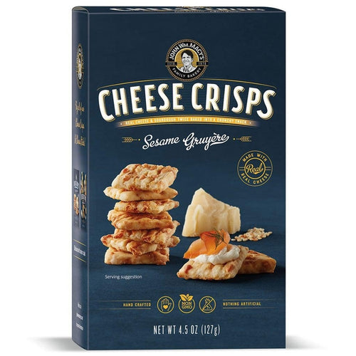John Wm. Macy's Sesame Gruyere Cheese Crisps-Chips & Snacks-Balderson Village Cheese