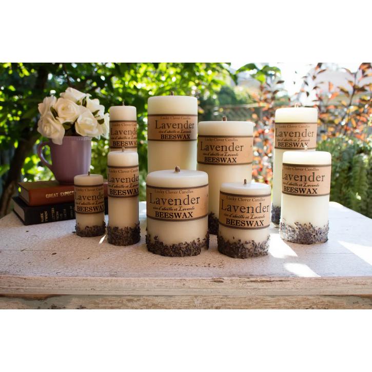 Lavender Beeswax Candles - 3" x 4"-Coffee-Balderson Village Cheese Store