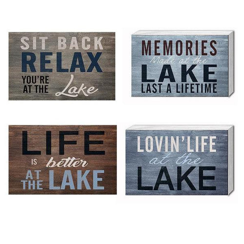 Lovin the Lake Plaques 4 Pack-Wall Decor-Balderson Village Cheese