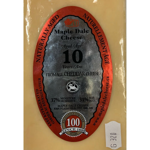 Maple Dale 10 Year Old Cheddar-Cheddar Cheese-Balderson Village Cheese