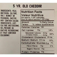 Maple Dale 5 Year Old Cheddar-Cheddar Cheese-Balderson Village Cheese Store