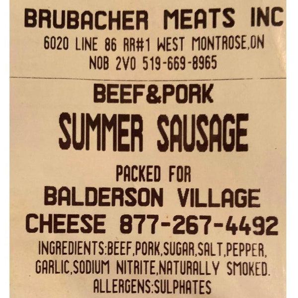 Mennonite Beef & Pork Summer Sausage-Sausage-Balderson Village Cheese Store