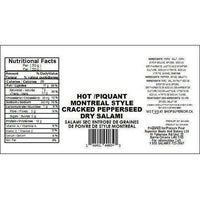 Montreal Style Cracked Pepper Salami Half-Salami-Balderson Village Cheese Store